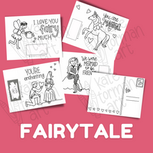Load image into Gallery viewer, Color Your Own Valentine Postcards
