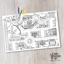 Load image into Gallery viewer, My Town - Coloring Poster
