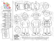 Load image into Gallery viewer, Kids Craft Club - Free August Printable
